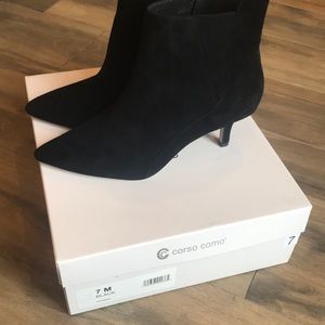 Corso Como black suede bootie size 7